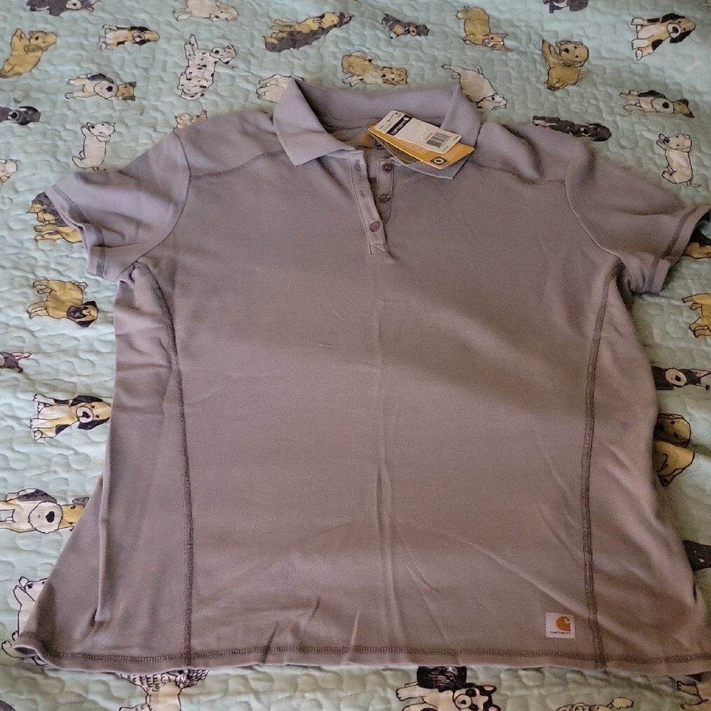 Carhartt Women's Light Gray Button Down Shirt